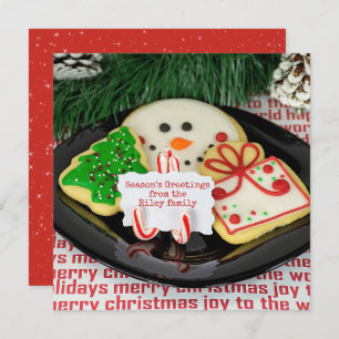 Christmas Sugar Cookie Plate Holiday Card