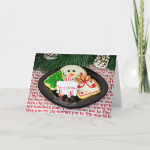 Christmas Sugar Cookie Plate Holiday Card