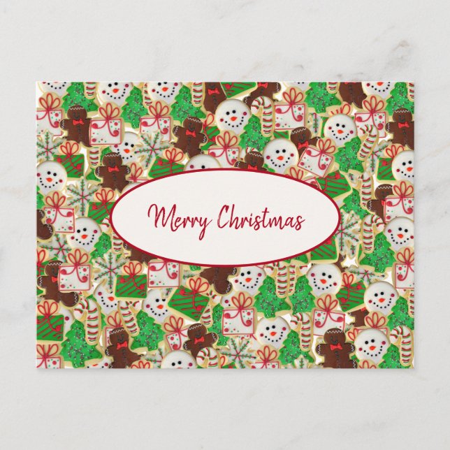 Christmas Sugar Cookies Business  Postcard (Front)
