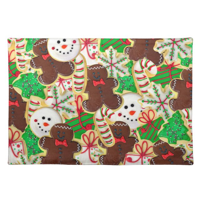 Christmas Sugar Cookies Cloth Placemat (Front)
