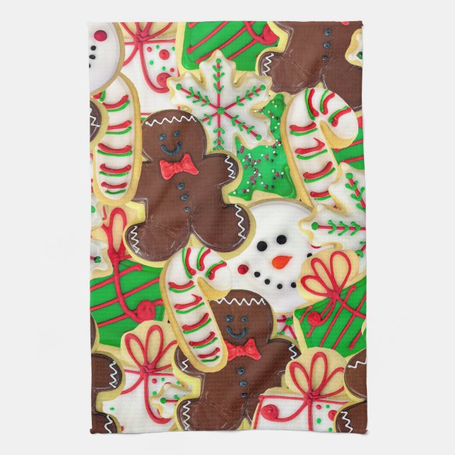 Christmas Sugar Cookies Kitchen Towel (Vertical)