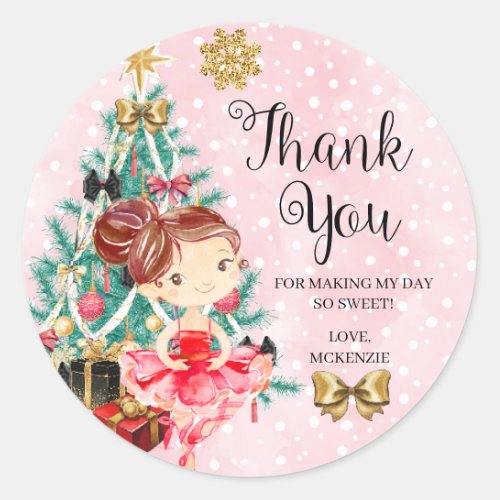 Christmas Sugar Plum Fairy Nutcracker Classic Round Sticker