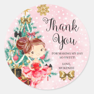 Christmas Sugar Plum Fairy Nutcracker Classic Round Sticker