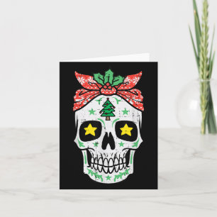 Christmas Sugar Skull Bandana Xmas Mexican Women G Card