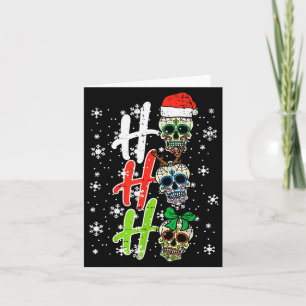 Christmas Sugar Skull Ho Ho Ho Xmas Mexican Men Wo Card