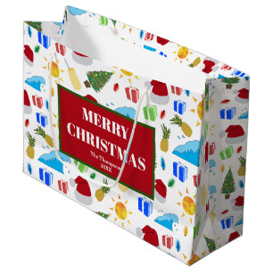 Christmas Summer Beach Holiday Large Gift Bag