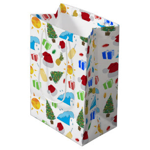 Christmas Summer Beach Holiday Medium Gift Bag