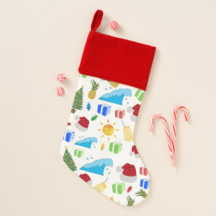 Christmas Summer Beach Holiday Stocking