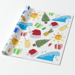 Christmas Summer Beach Holiday Wrapping Paper