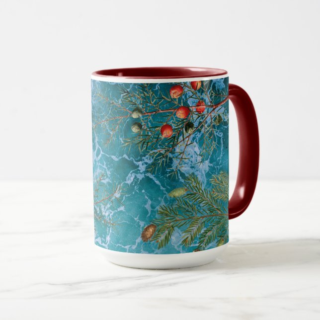 Christmas Summer Ocean Beach  Mug (Front Right)