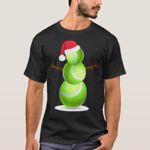 Christmas Summer tennis Snowman Party Gift T-Shirt