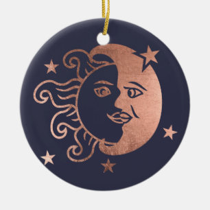 Christmas sun loves moon ornament