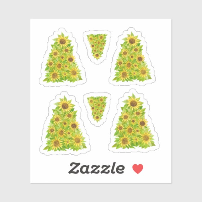 Christmas Sunflower Sticker (Sheet)