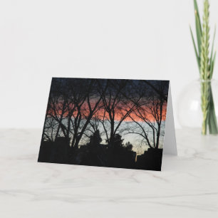 Christmas Sunset Holiday Card