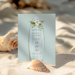 Christmas Surfboard | Winter Beach Save the Date<br><div class="desc">Announce your Christmas beach wedding date to your friends and familywith this beautiful surfboard save the date announcement. This design has a watercolor image of a surfboard with Christmas decorations. Colors used include,  slate blue,  forest green,  ivory and tan.</div>