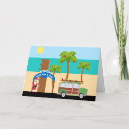 Christmas Surfing Holiday Card