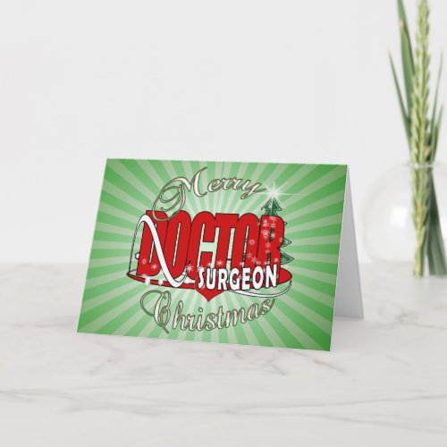 CHRISTMAS SURGEON DOCTOR HOLIDAY CARD