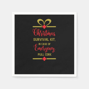christmas survival kit napkins