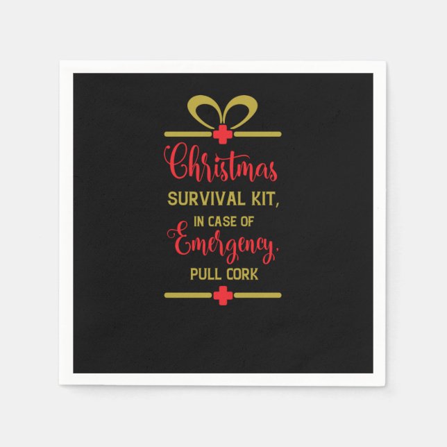 christmas survival kit napkins (Front)