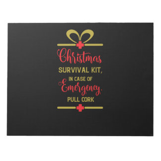 christmas survival kit notepad