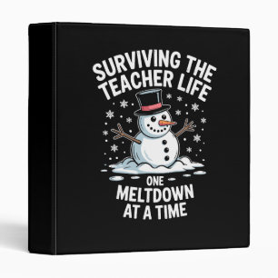 Christmas Surviving Teacher Life Meltdown Xmas 3 Ring Binder