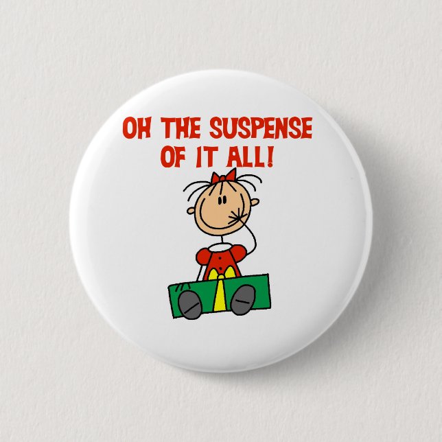 Christmas Suspense Pinback Button (Front)