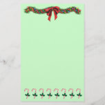 Christmas Swag/Candy Cane Stationery