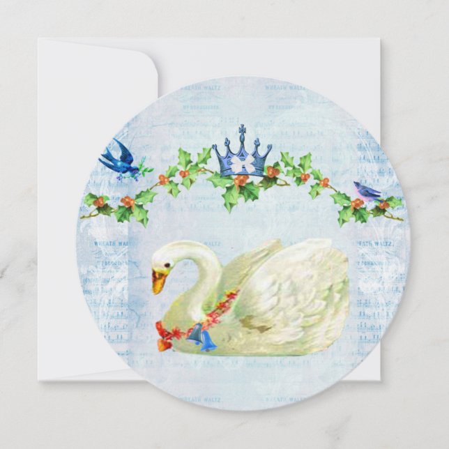 Christmas Swan Card (Front)