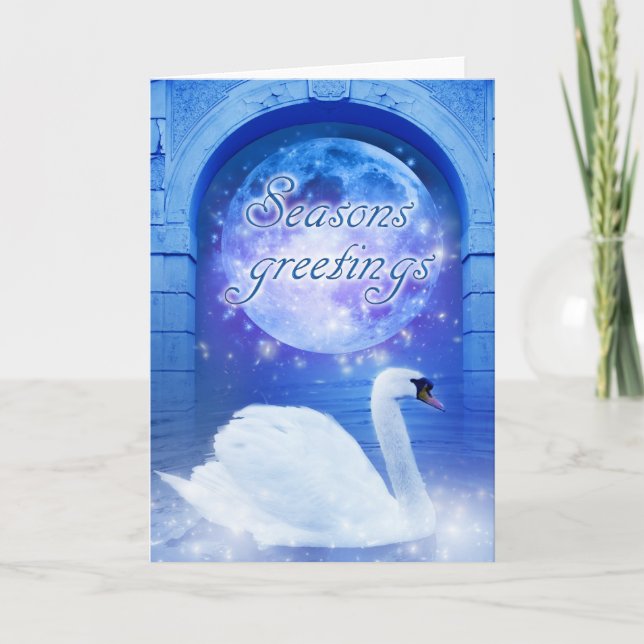 Christmas Swan Holiday Card (Front)