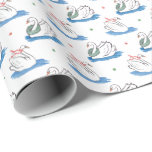 Christmas Swan Wrapping Paper