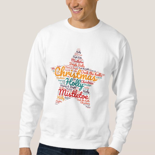 Christmas Sweat Shirt - word cloud (Front)