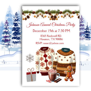  Christmas Sweater Annual Party Invitation