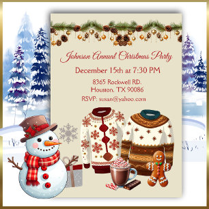 Christmas Sweater Annual Party Invitation