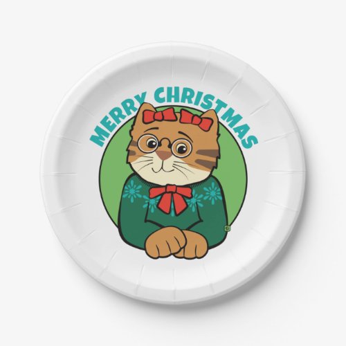 Christmas Sweater Cat Paper Plates