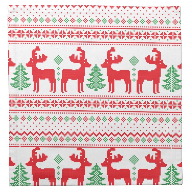 Christmas Sweater  Cloth Napkin (Front)
