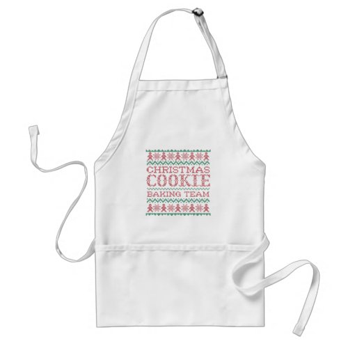 Christmas Sweater Cookie Baking Team Apron
