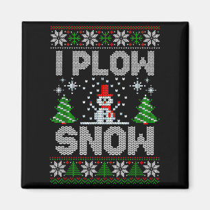 Christmas Sweater I Plow Snow Matching Couples Paj Magnet