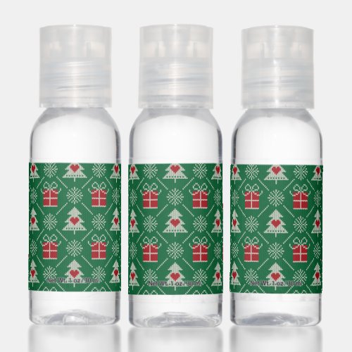 Christmas Sweater Knit Pattern Hand Sanitizer