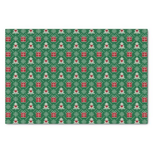 Christmas Sweater Knit Pattern Tissue Paper