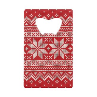 Christmas Sweater Knitting Pattern - RED Credit Card Bottle Opener