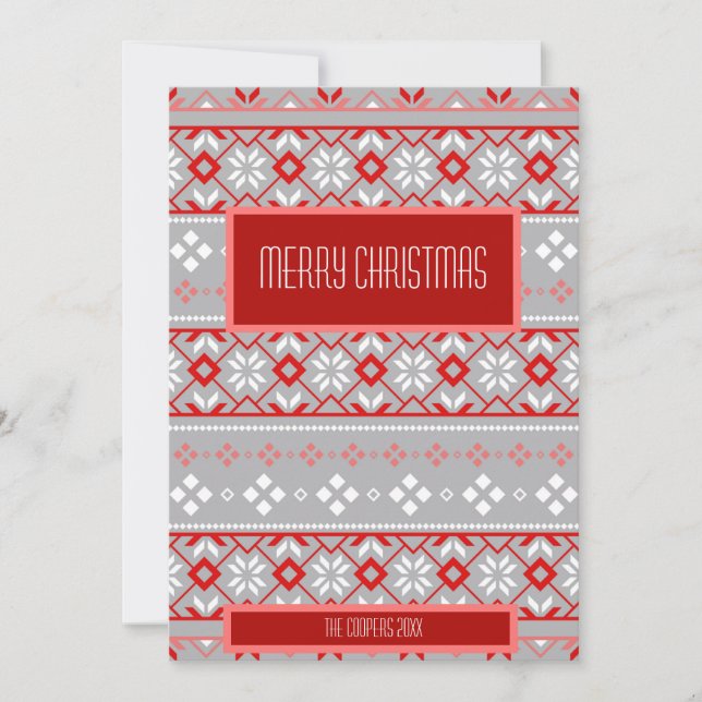 Christmas Sweater Photo Holiday Card (Front)