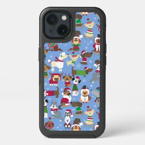 Christmas Sweater Puppies Santa Hat Holiday iPhone 13 Case