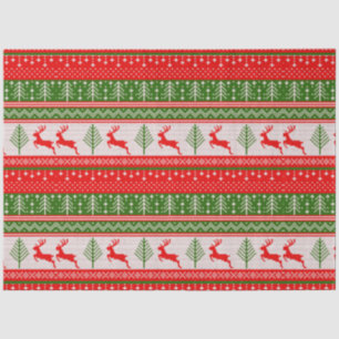 Christmas Sweater Reindeer Pine Trees Christmas Tissue Paper