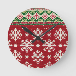 Christmas Sweater Round Clock