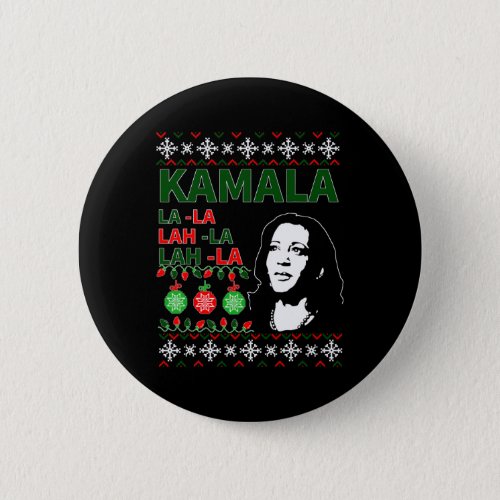 Christmas Sweater Vp Kamala Harris Biden  Button