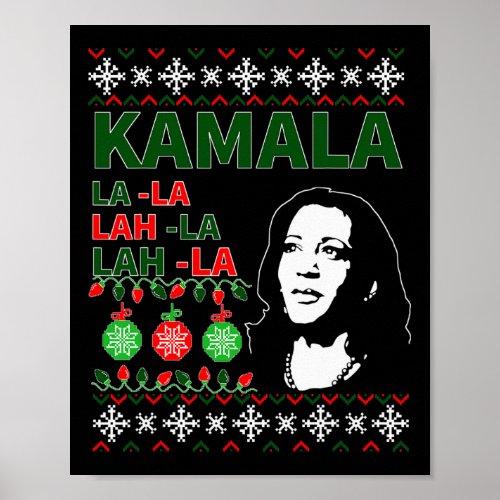 Christmas Sweater Vp Kamala Harris Biden  Poster