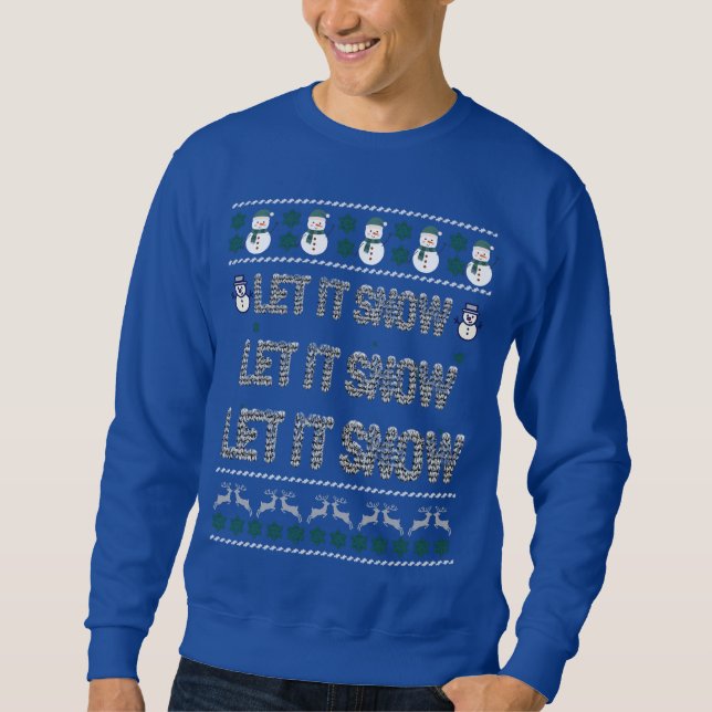 Christmas Sweatshirt - Fun Ugly Christmas Design (Front)