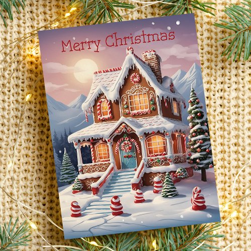 Christmas Sweet Gingerbread House Holiday Card