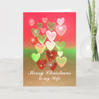Christmas Sweet Hearts for Wife Holiday Card