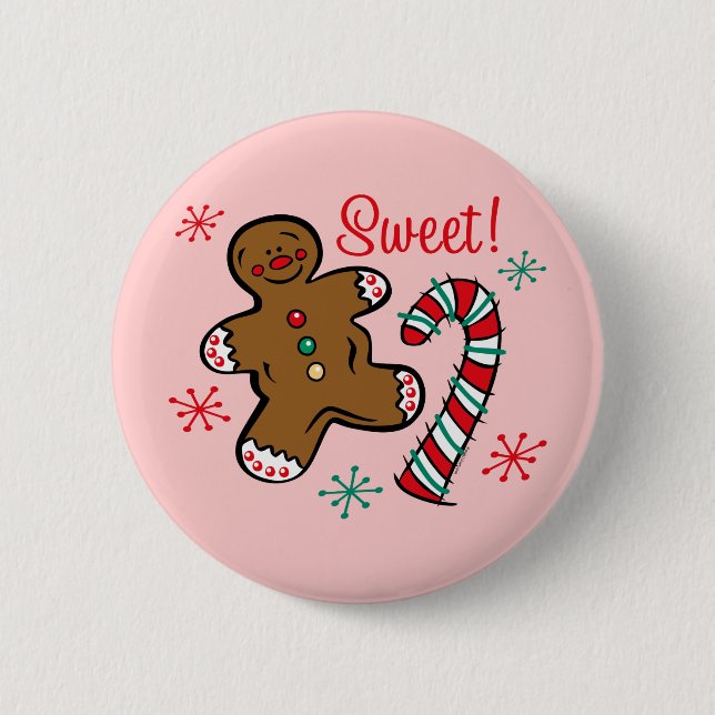 Christmas Sweet Pinback Button (Front)